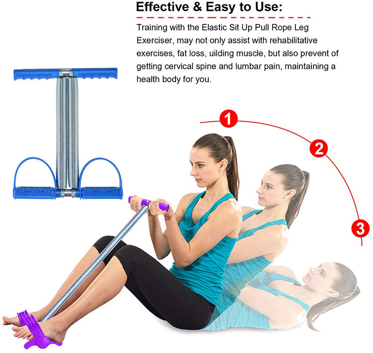 Pedal Foot Leg Exerciser Fitness Slimming Double Spring Tummy Trimmer Men & Women